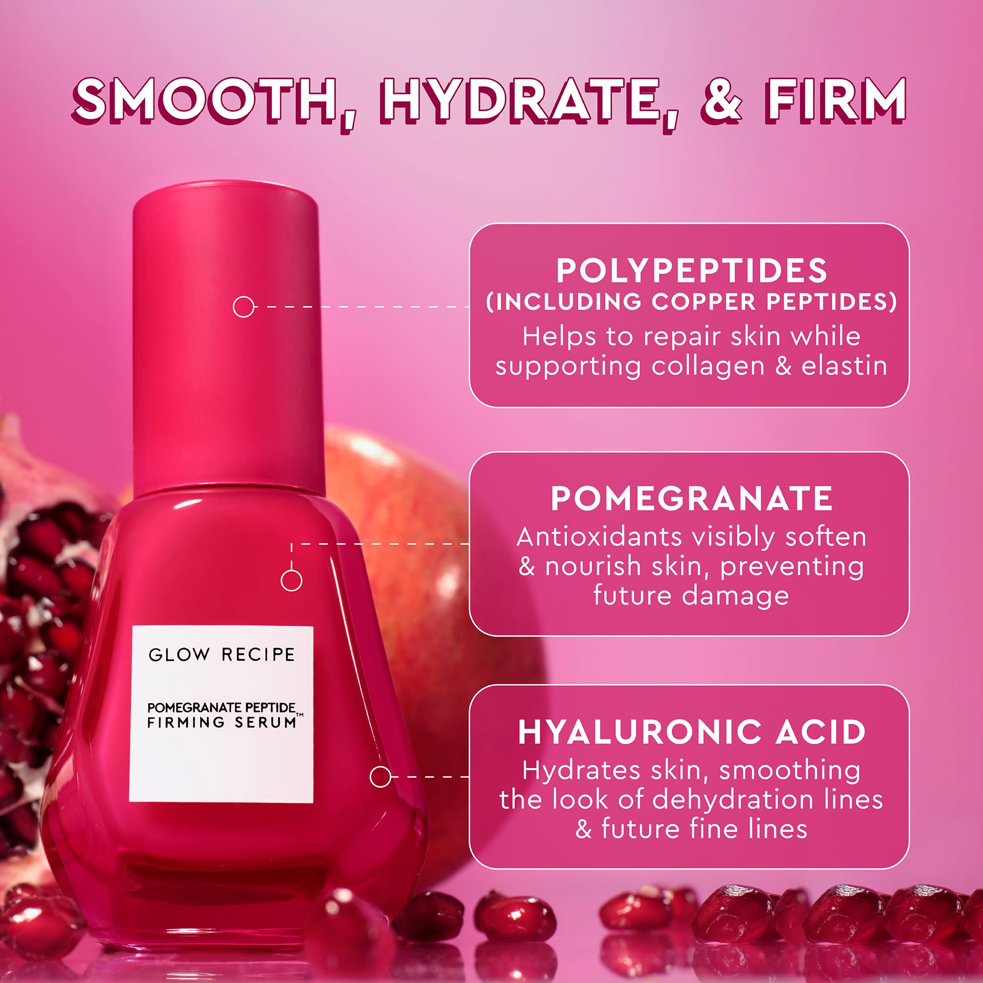 Glow Recipe serum pump close-up showing controlled dispensing for easy morning and night routines.
