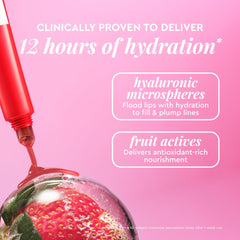 Glow Recipe sheer pinky red tint on lips highlighting buildable color