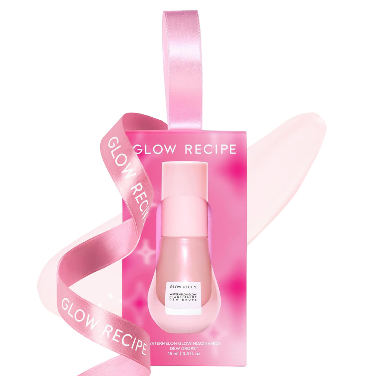 Glow Recipe stock ing stuffer niacinamide serum ornament—festive packaging for travel-friendly hydration.