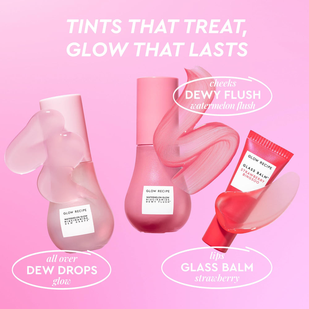 Glow Recipe Watermelon Dewy Flush cheek swirl delivering natural, juicy color.