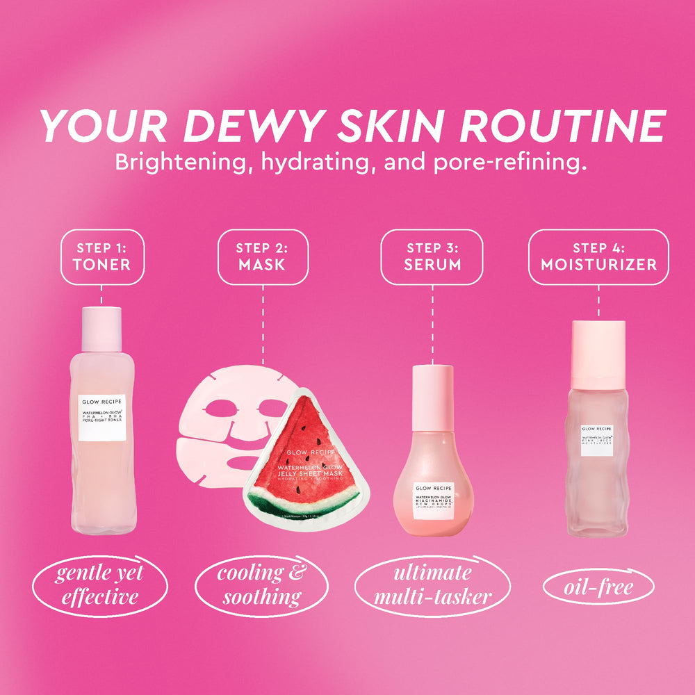 Glow Recipe Watermelon Glow Kit pore-tight toner travel size for gentle exfoliation and hydration