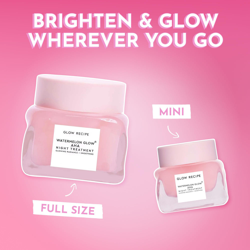 Glow Recipe Watermelon Glow Night Treatment afterglow closeup hinting radiant morning skin