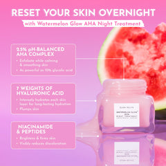 Glow Recipe Watermelon Glow Night Treatment texture swatch showing smooth gel for overnight resurfacing