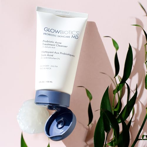 Glowbiotics Probiotic Clarifying Cleanser dispenser top ready for easy daily use