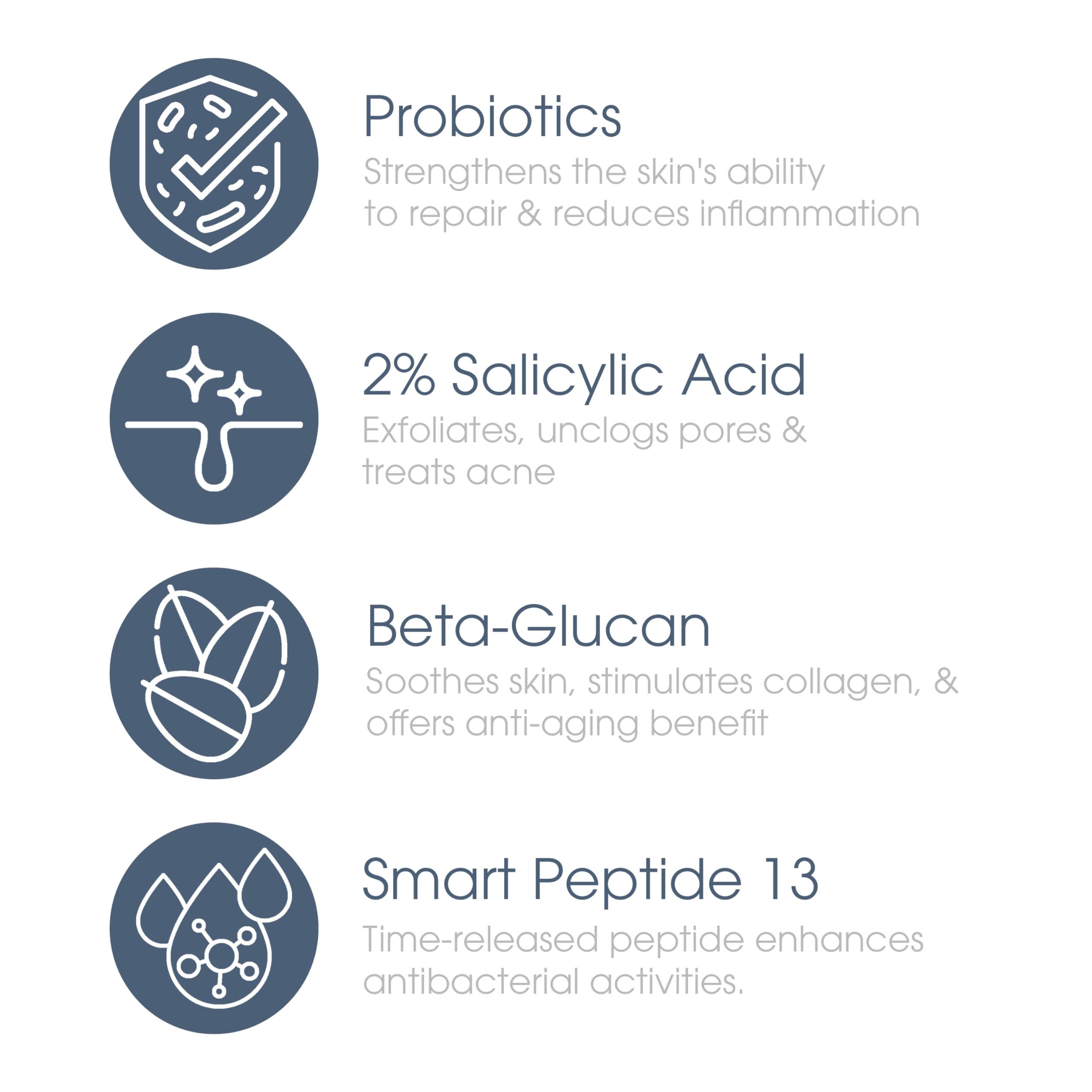 Glowbiotics Probiotic Clarifying Cleanser bottle on shelf showing sulfate-free formula