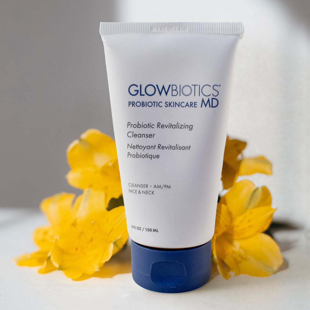 Glowbiotics Probiotic Revitalizing Cleanser Aloe vera swatch highlighting soothing hydration