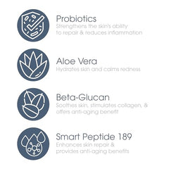 Glowbiotics Probiotic Revitalizing Cleanser bottle closeup hydrating formula for dry skin