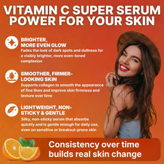 GlowMedik Vitamin C Serum dropper close-up emphasizing lightweight hydration.