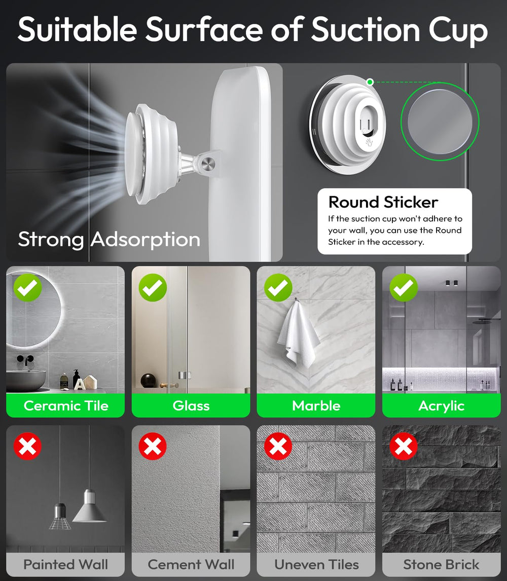 Glowtop detachable razor holder keeps grooming tools within reach
