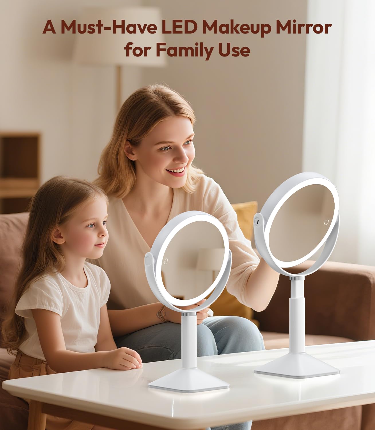 Glowtop desk setup image shows convenient vanity for morning routines