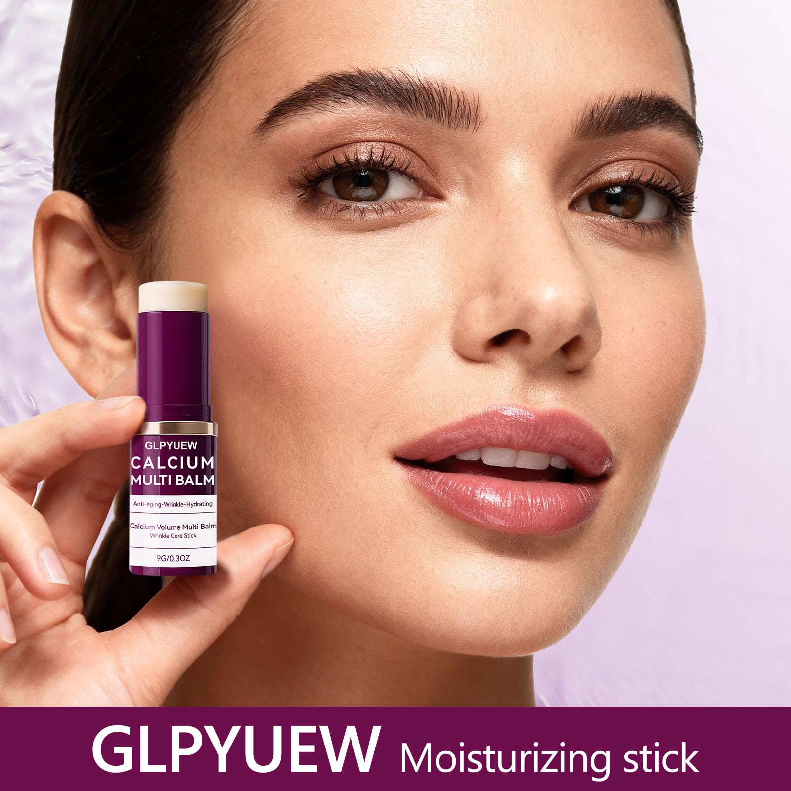 GLPYUEW Cemenrete Calcium Multi Balm on the face demonstrates all in one hydration