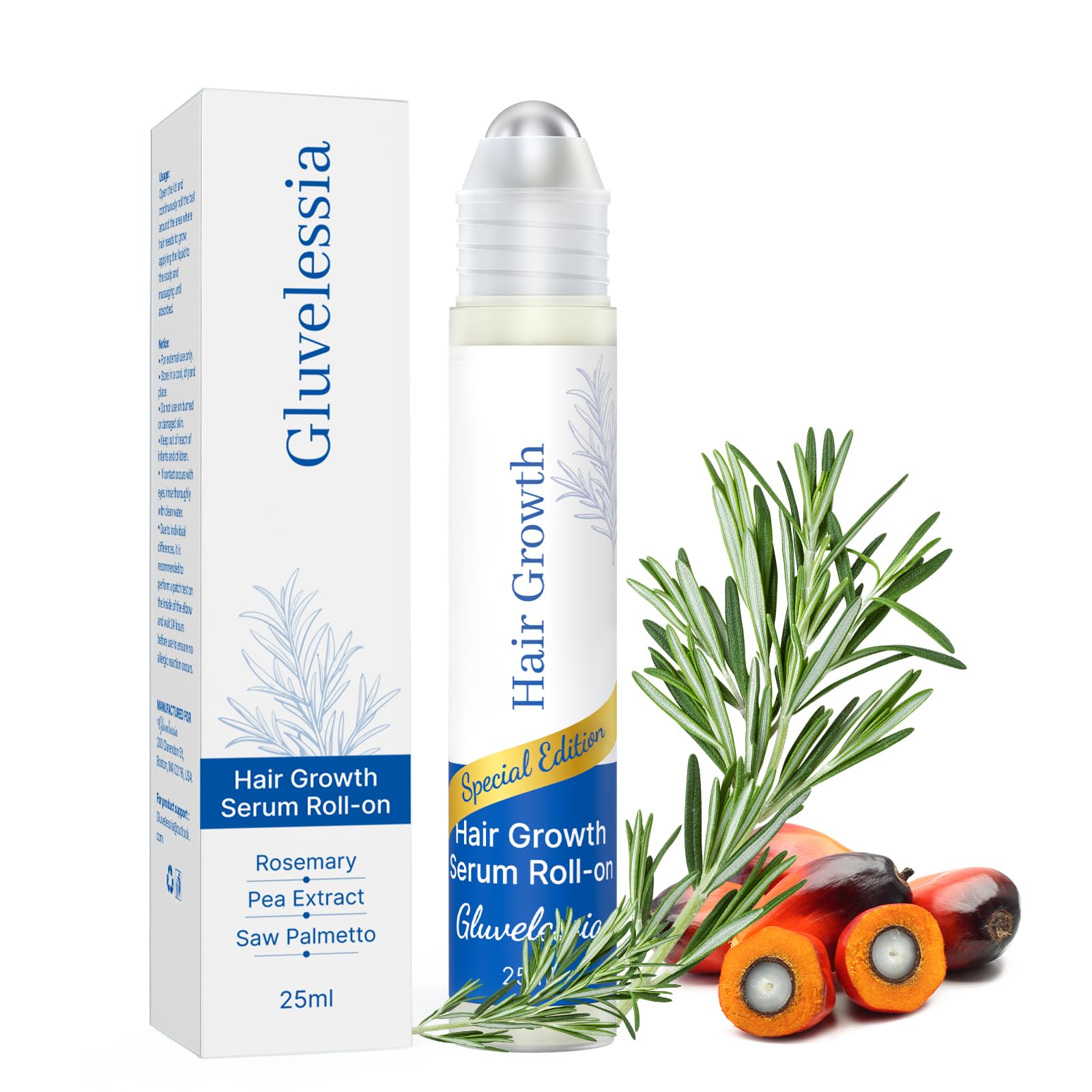 Gluvelessia Hair Growth Serum Roll On application targets thinning areas with mess-free nourishment
