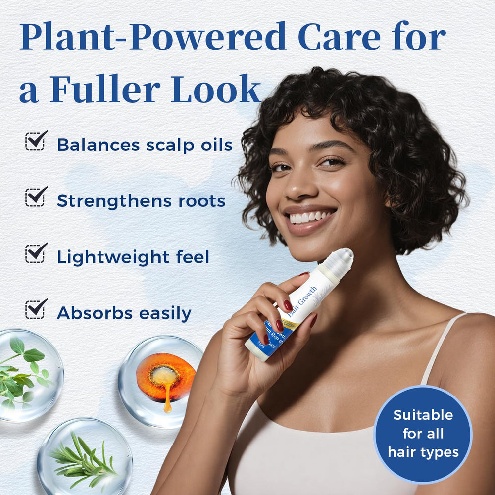 Gluvelessia Hair Growth Serum Roll On ingredients showcase saw palmetto for follicle nourishment