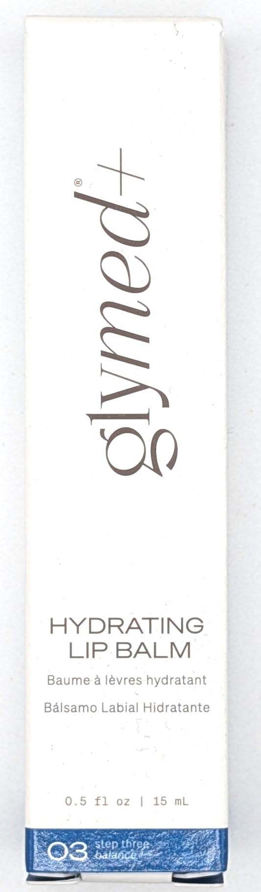 Glymed Ultra-Hydrating Lip Balm compact showcases smooth, moisture-locking lip care for dry lips.