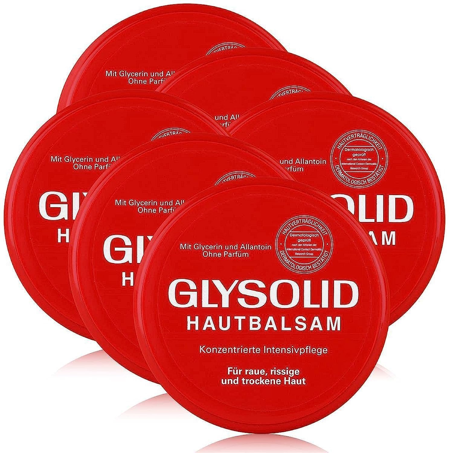 Glysolid glycerin cream jar front view shows instant skin hydration.