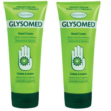 Glysomed hand cream combo-pack 2x250ml close-up texture for smooth hands after washing