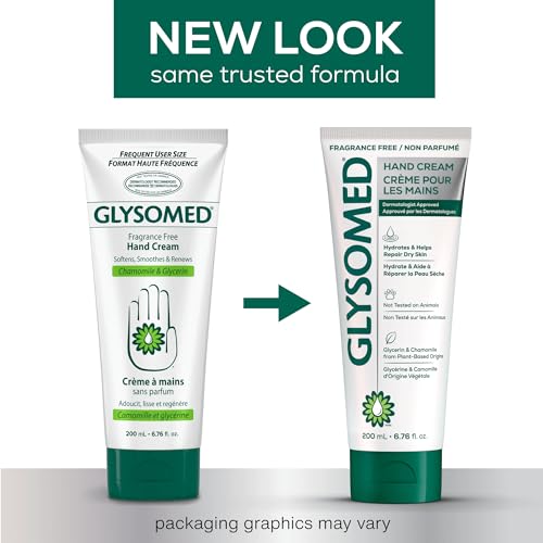 Glysomed Hand Cream close-up of label showing fragrance-free hypoallergenic formula