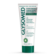 Glysomed Hand Cream unscented bottle close-up highlighting fragrance-free hydration for sensitive skin