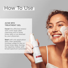 Fragrance-free label communicates dermatologist-tested, gentle daily acne care.