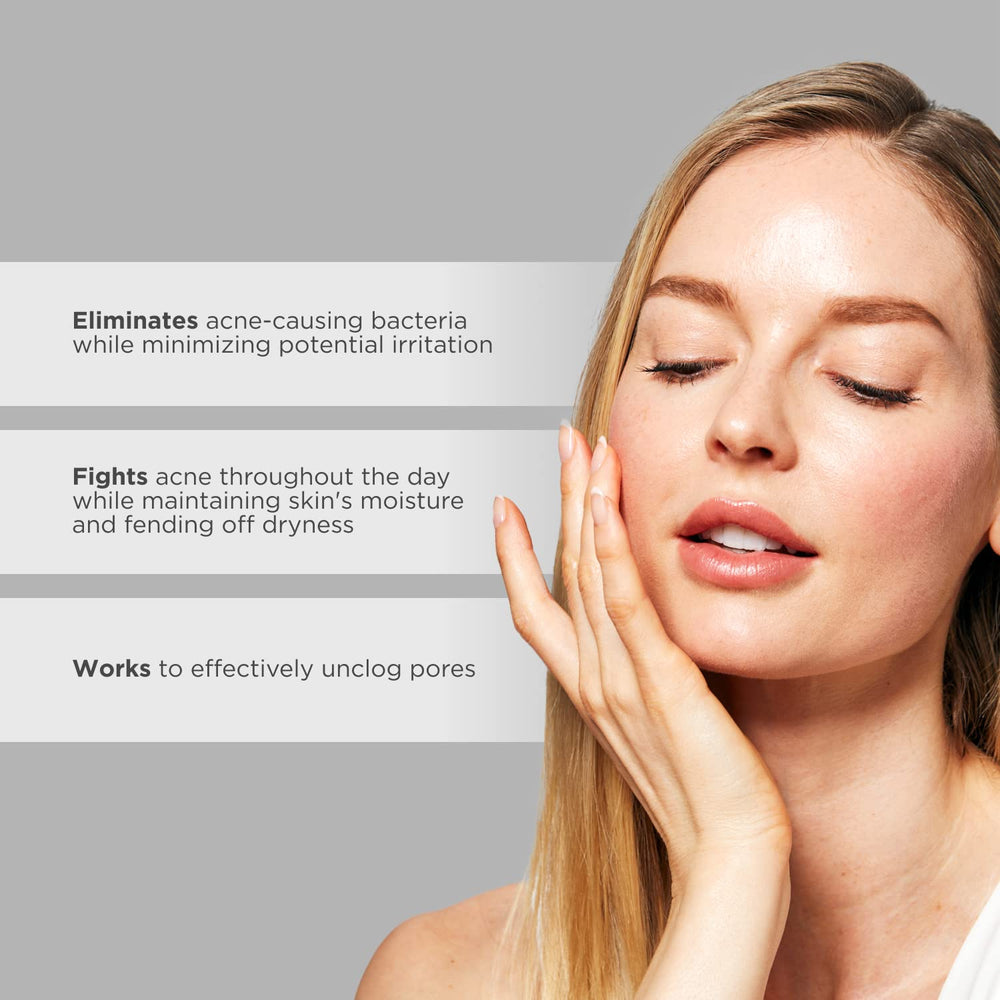 Glytone gel applied on skin for cystic acne support without drying.