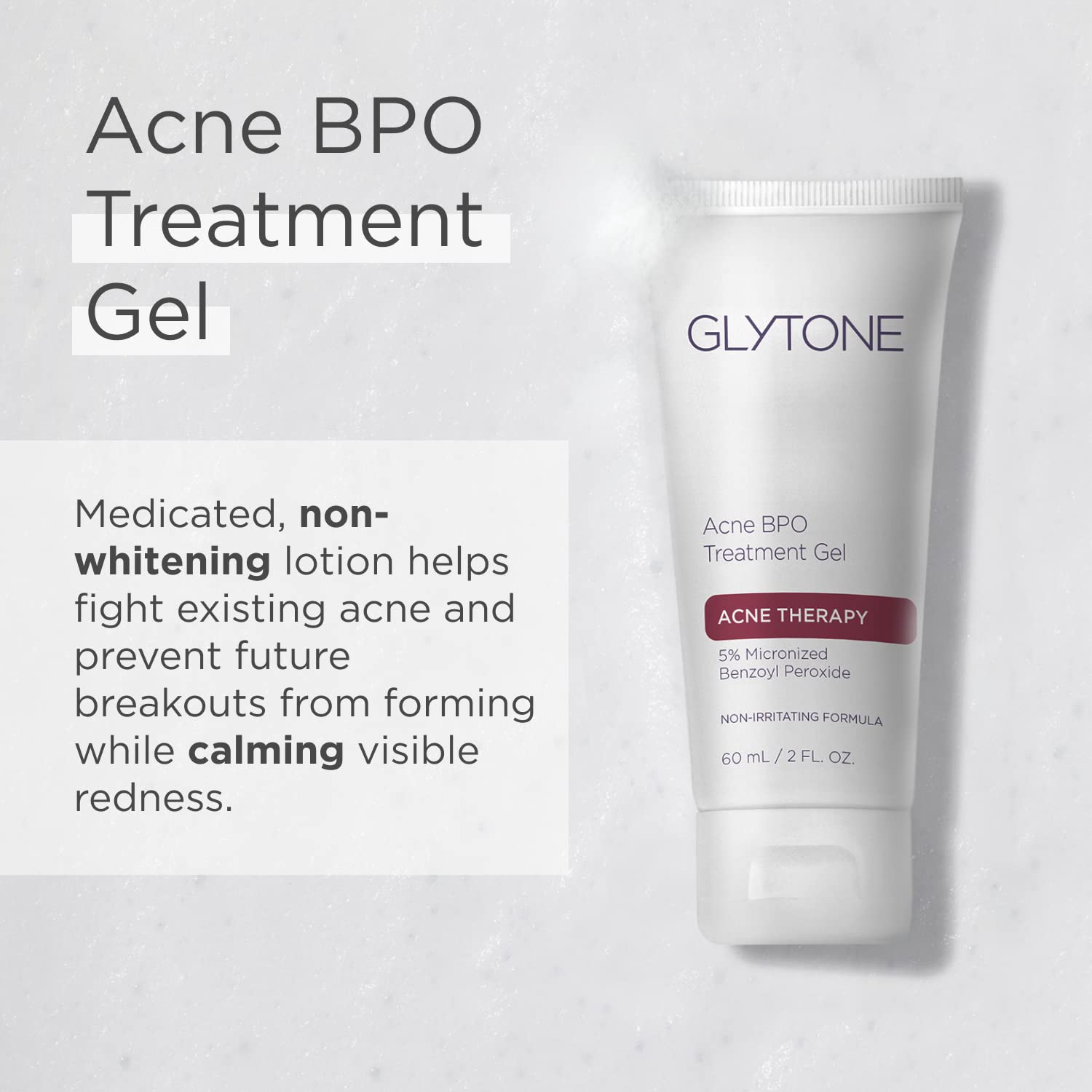 Glytone treatment gel on the skin demonstrates pore-minimizing, oil-control benefits.