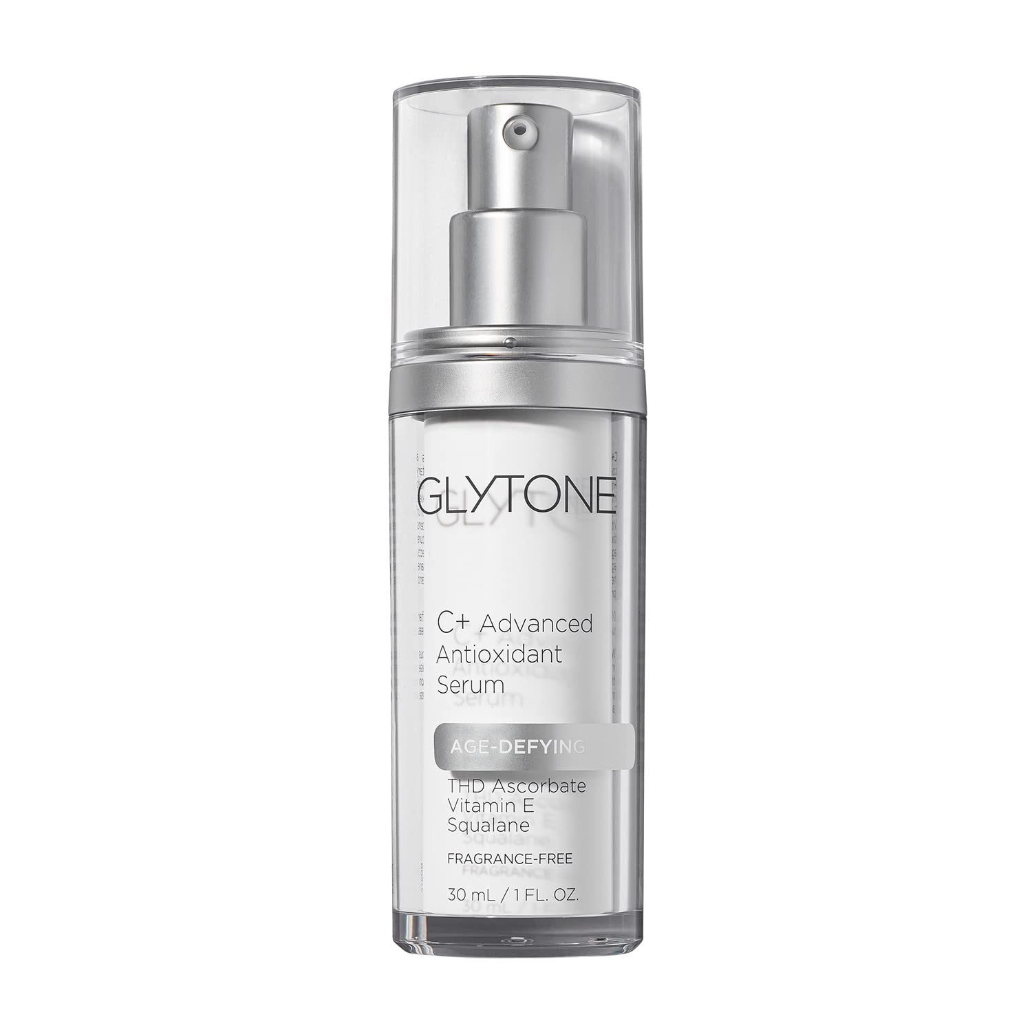 Glytone Age-Defying C+ Serum bottle ready for daily hydration and brightening