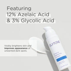 Glytone Enhance Brightening Cream applied in morning for bright, even skin.