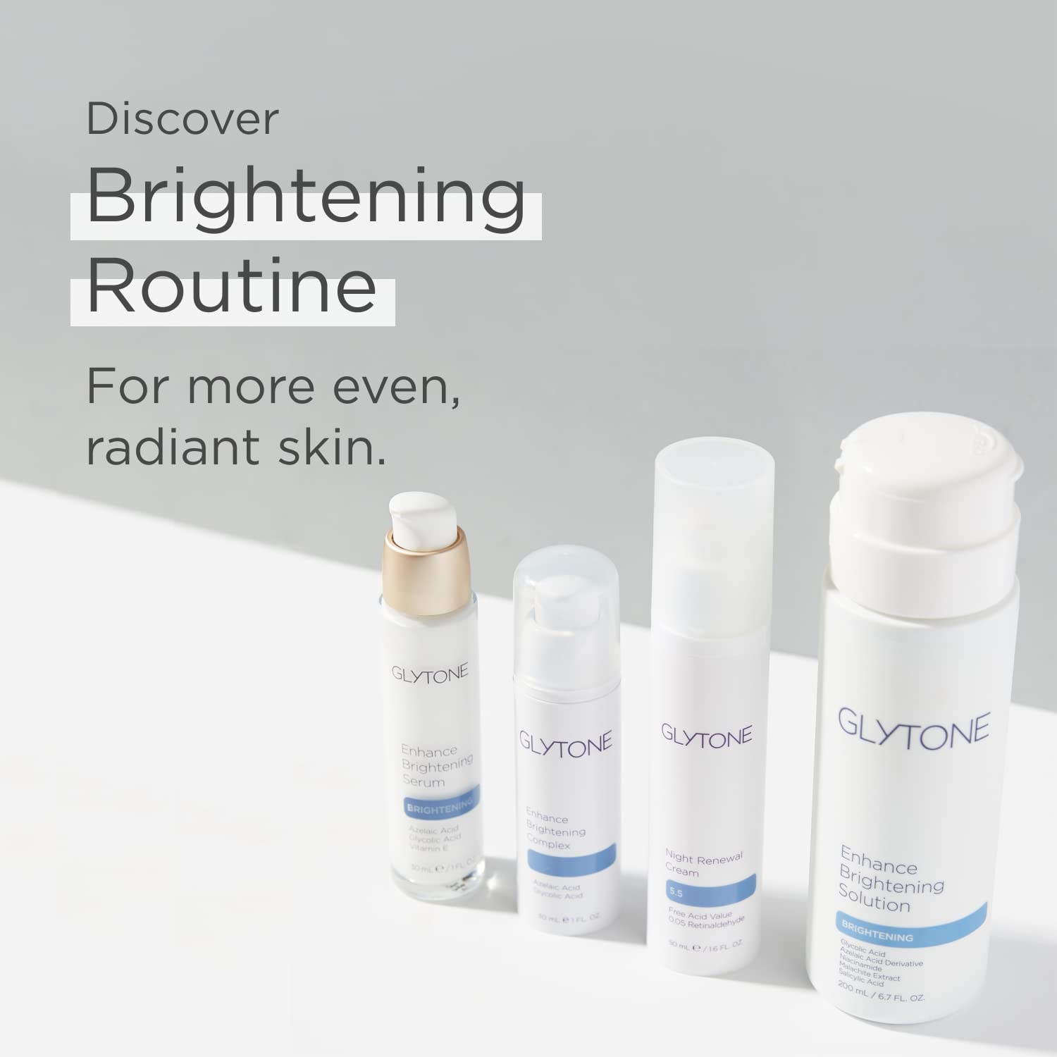 Glytone Enhance Brightening Cream with azelaic and glycolic acids.