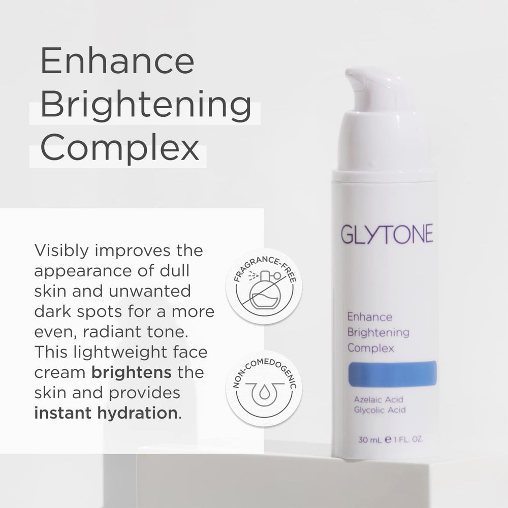 Glytone Enhance Brightening Cream texture close-up showing creamy, hydrating swirl.