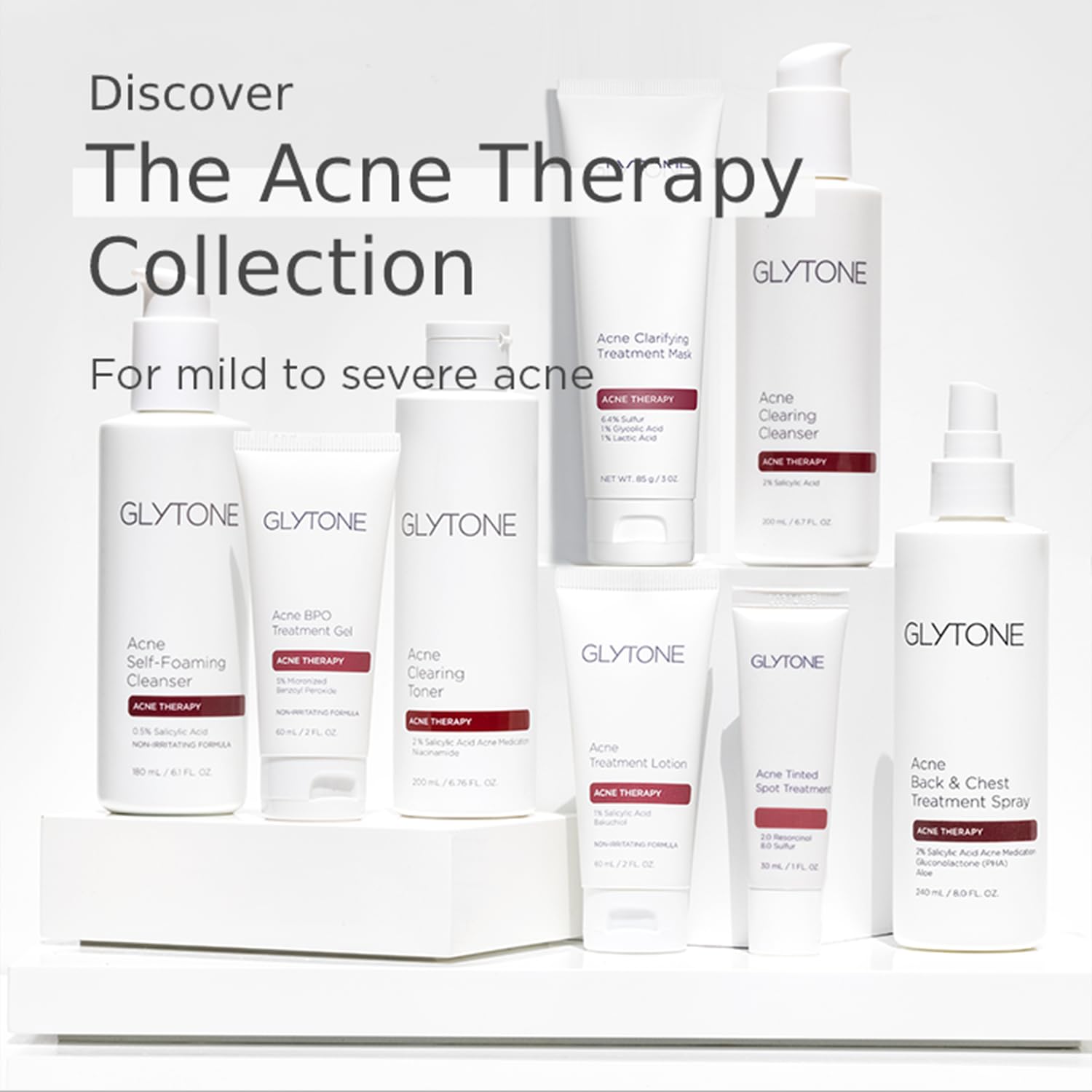 Targeted body acne treatment for back, chest, and shoulders with 2% BHA