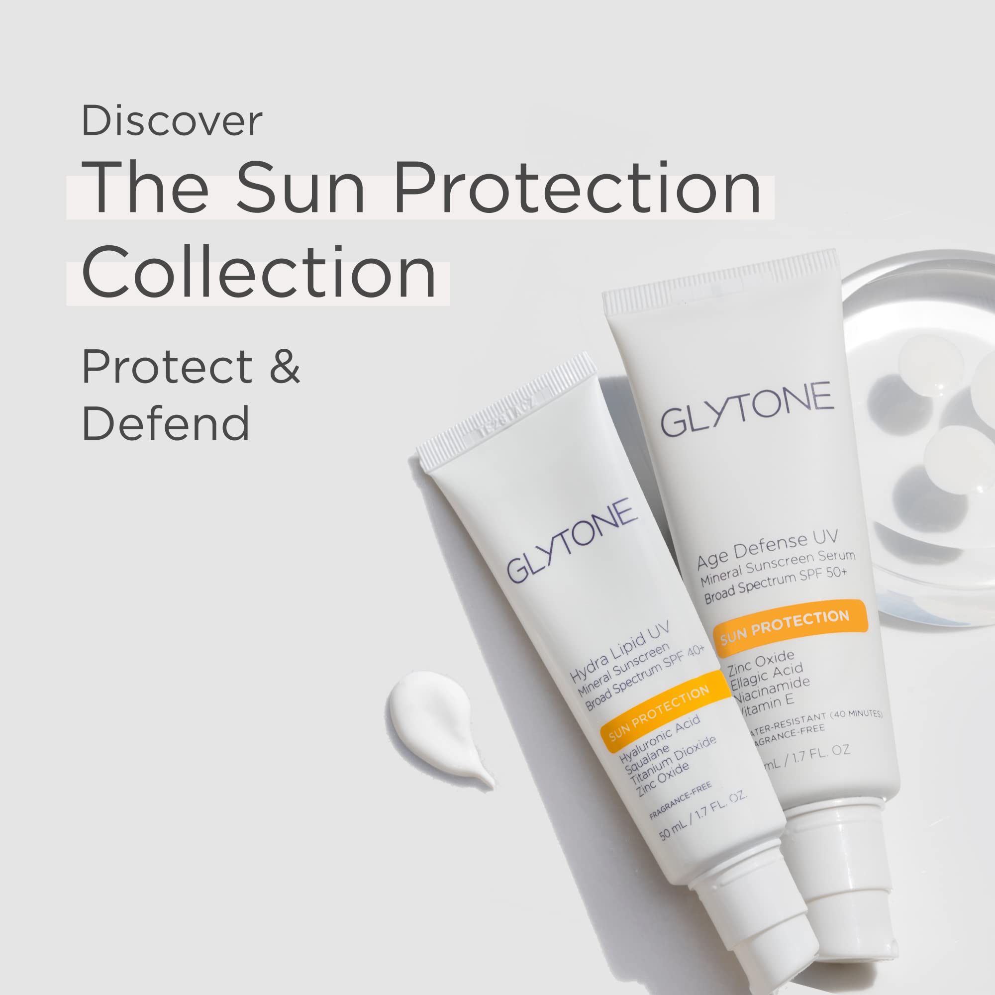 GLYTONE Hydra Lipid UV Mineral Sunscreen layers under makeup without clogging pores.