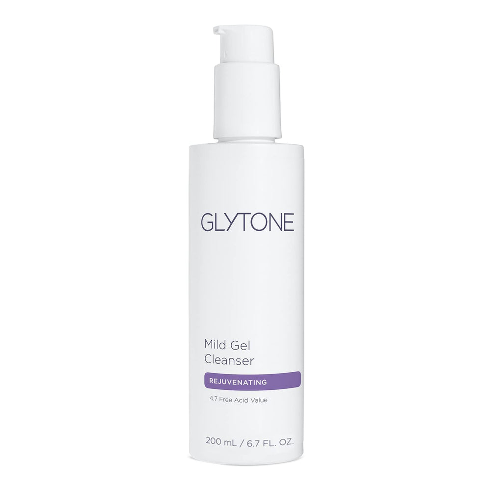 Glytone Mild Gel Cleanser bottle front for daily exfoliation and clean skin