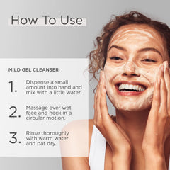 Illustration highlighting glycolic acid exfoliation in Glytone cleanser.