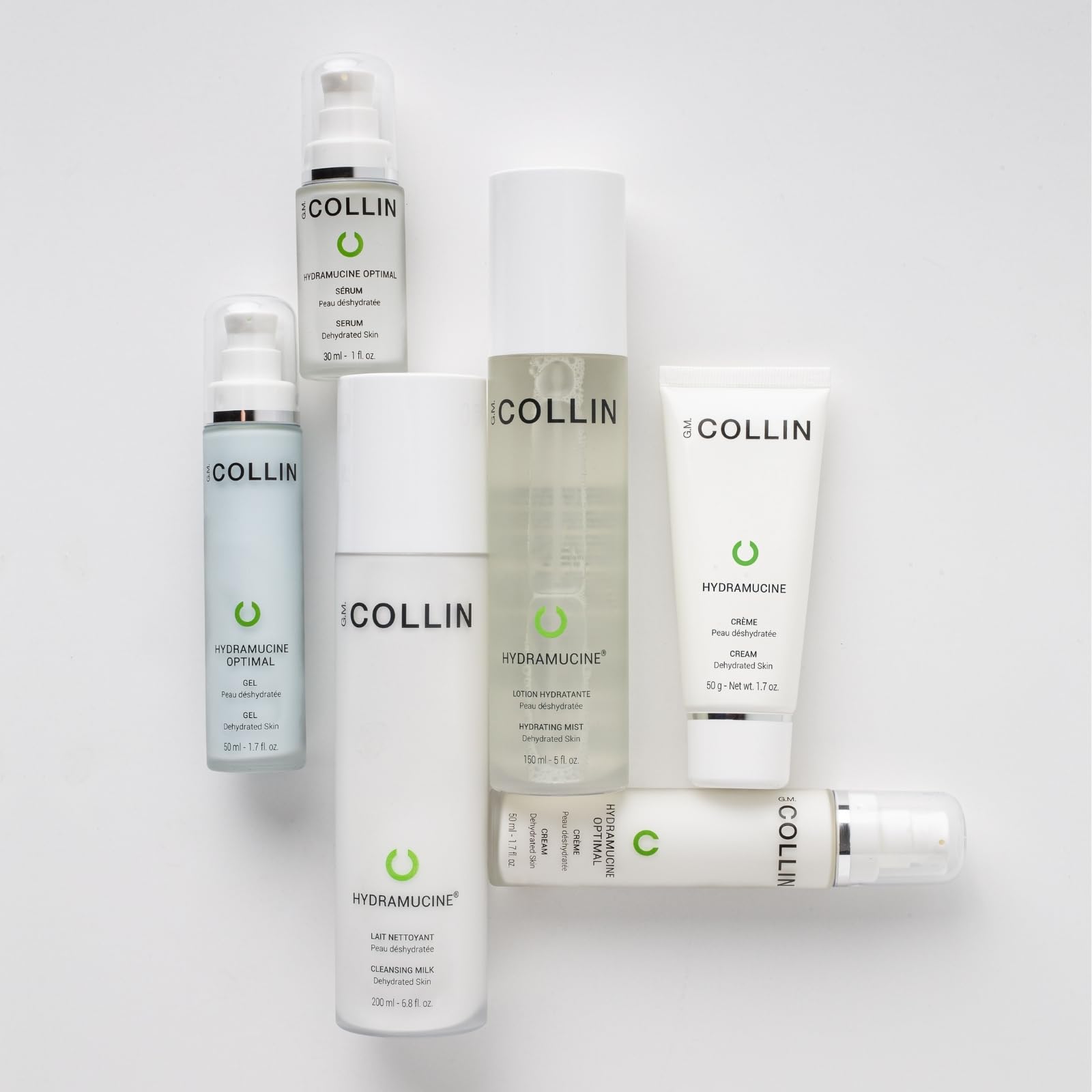 G.M. COLLIN Hydramucine Hydrating Mist face application supports quick hydration and a dewy glow.
