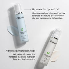 G.M. COLLIN Hydramucine Optimal Cream application on skin showing immediate hydration