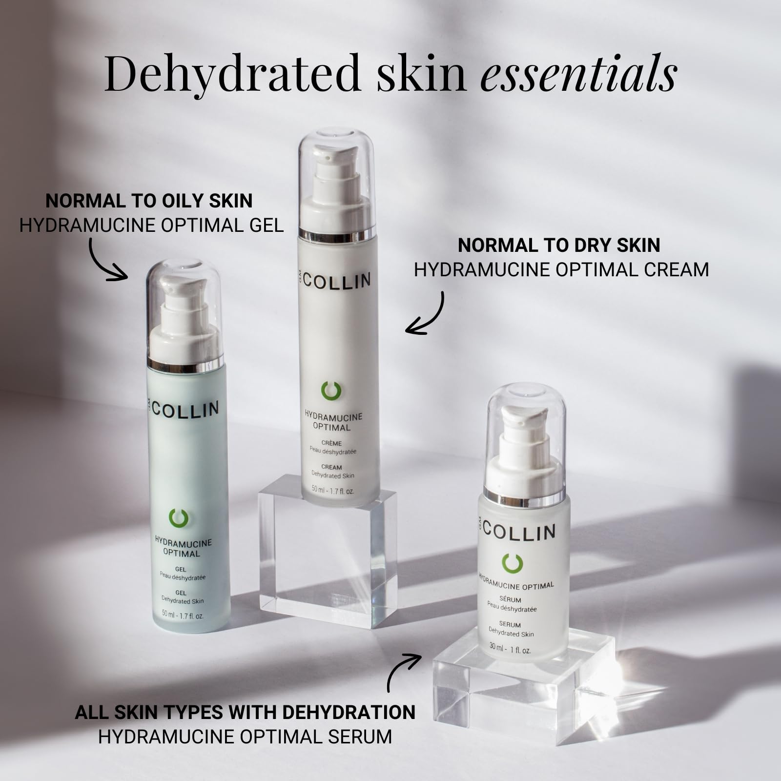 G.M. COLLIN Hydramucine Optimal Cream premium packaging conveys quality and care