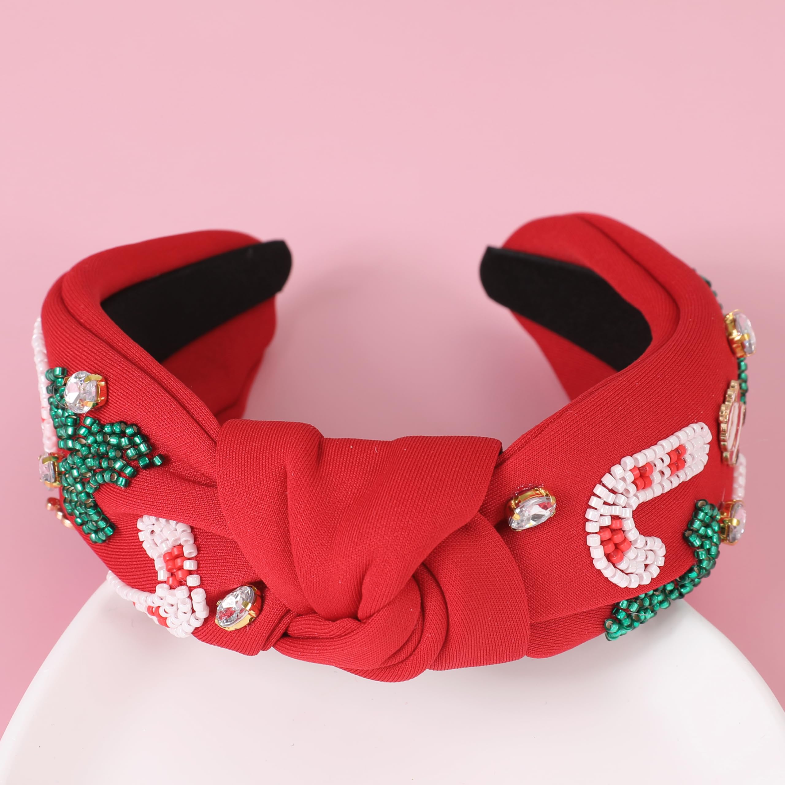Gmmidea wide-twist headband Christmas adds festive flair to outfits.