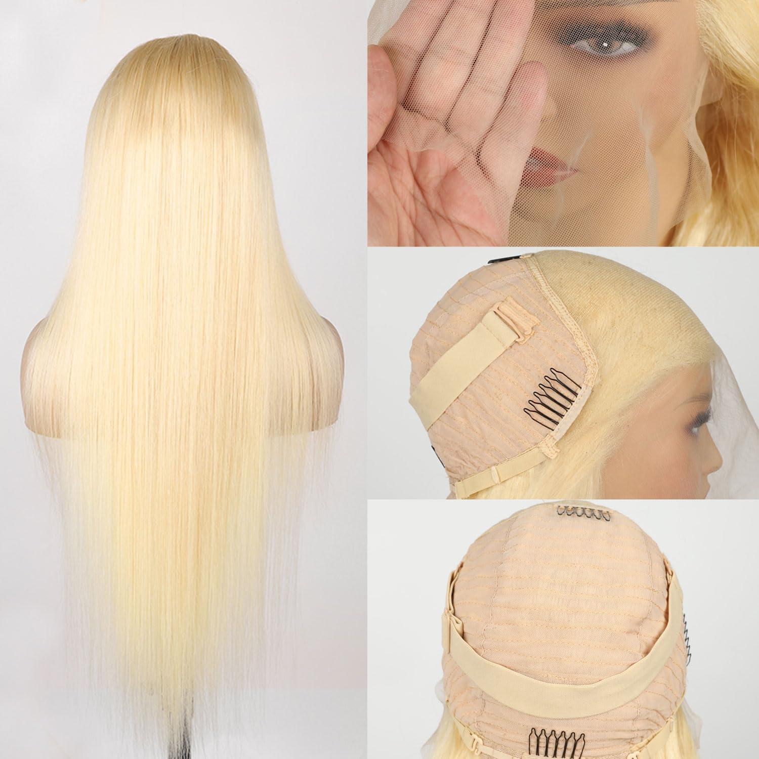 Goalroya 613 blonde wig straight hair for versatile styling options.