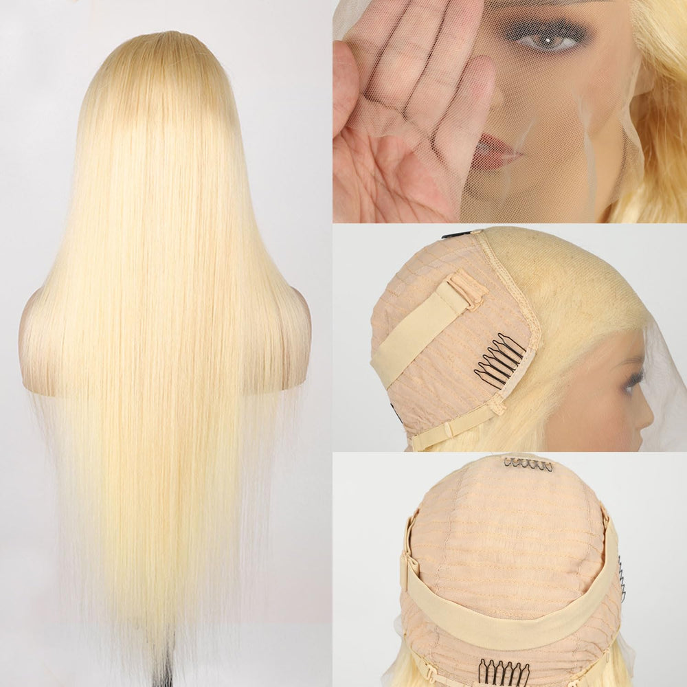 Goalroya 613 blonde wig straight hair for versatile styling options.