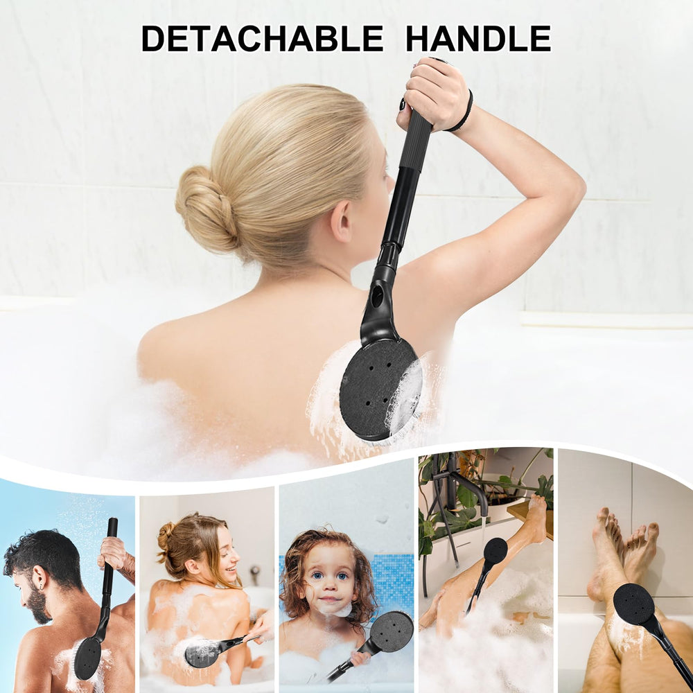 Gobiteli back-scrubber lightweight-design reduces cleansing effort.