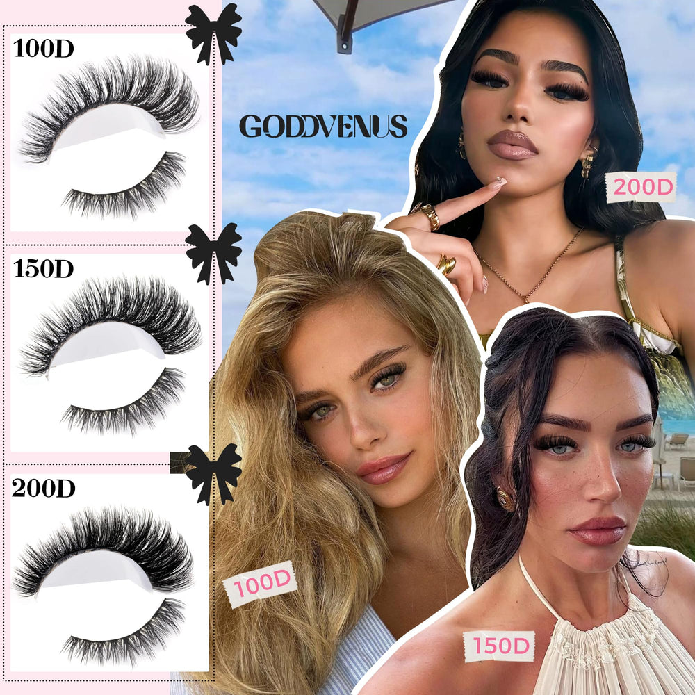Goddvenus 240 upper 60 lower lashes shows versatile set for various customization options.