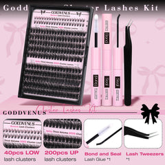 Goddvenus application tweezers included for precise at-home lash placement.