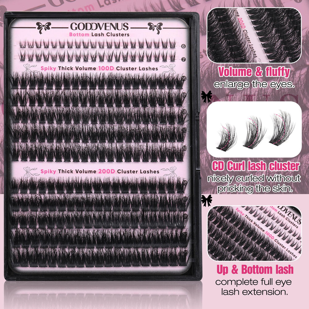 Goddvenus bottom eyelashes included to balance upper lash line.