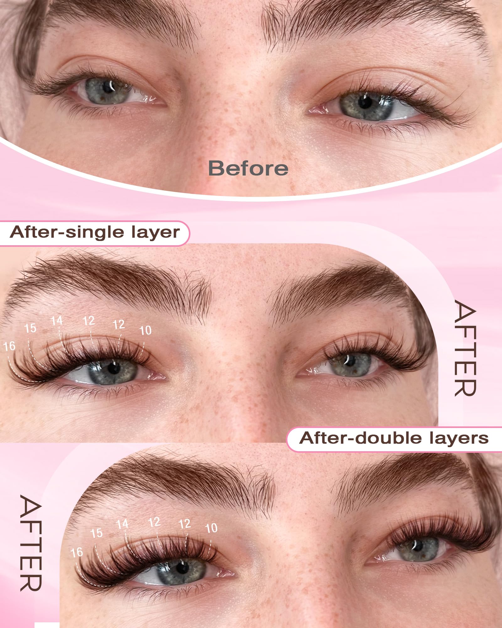 Goddvenus Brown Lash Clusters waterproof and sweat-proof for all-day wear.