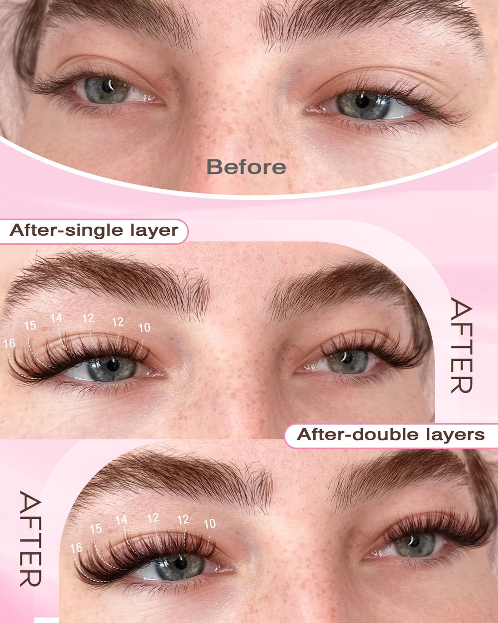Goddvenus Brown Lash Clusters waterproof and sweat-proof for all-day wear.