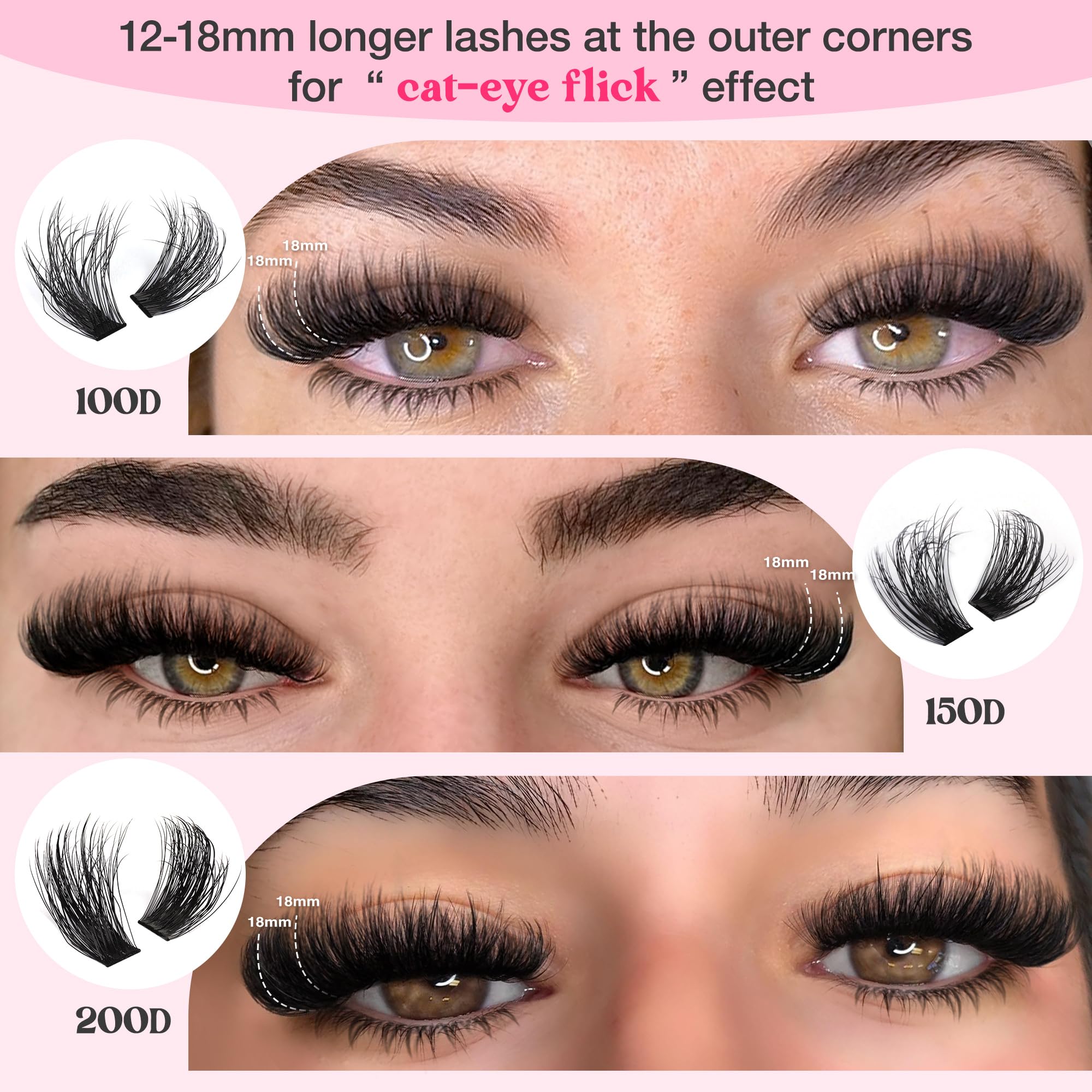 Goddvenus cat-eye gradient look demonstrates dramatic outer-corner flare and eye-opening effect.