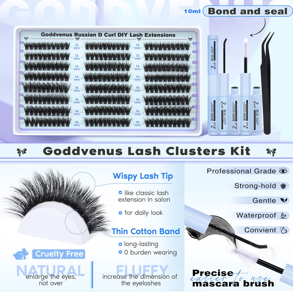 Goddvenus DIY lash kit unboxing ready for at-home use.