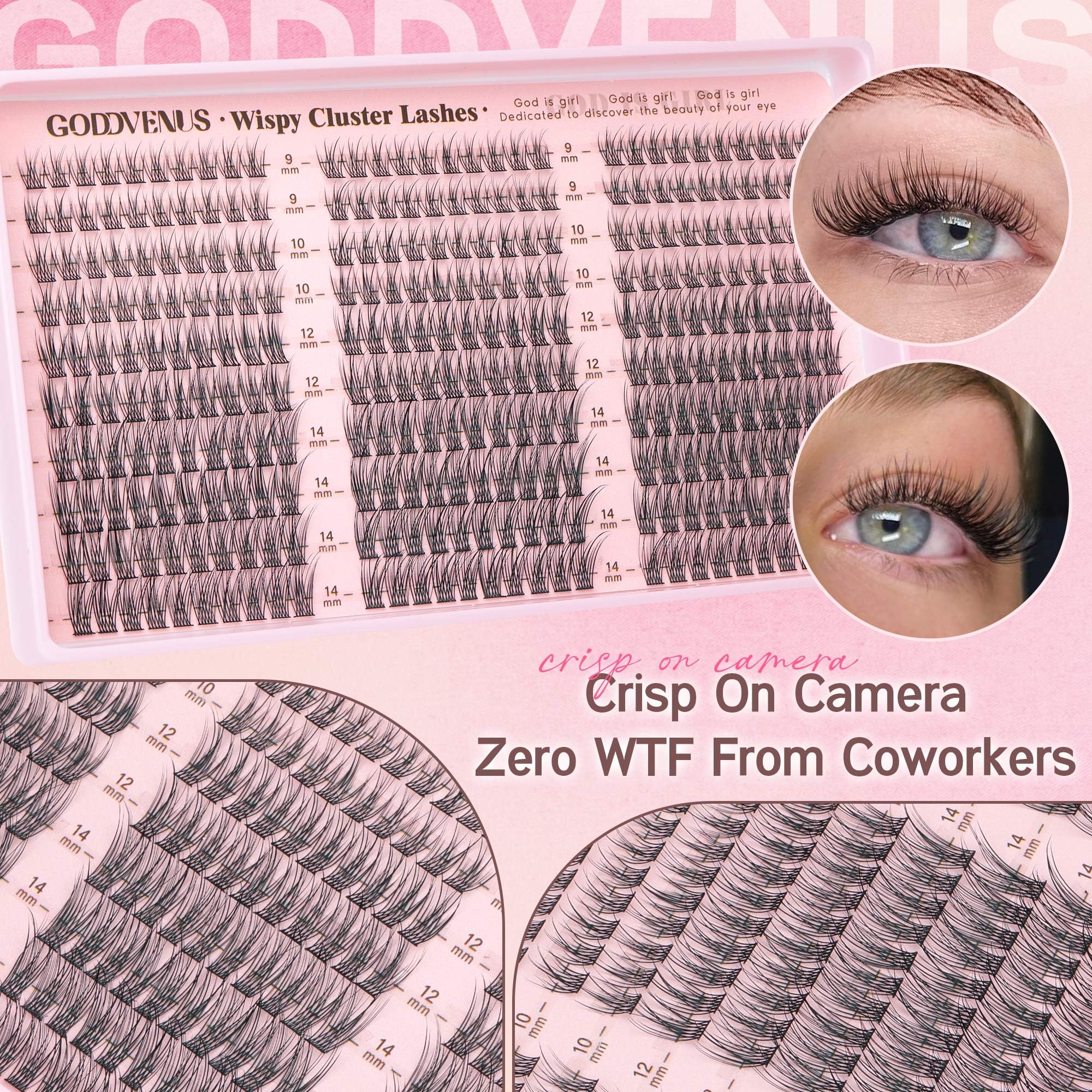 Goddvenus lightweight lash clusters feel feather-light for comfortable wear