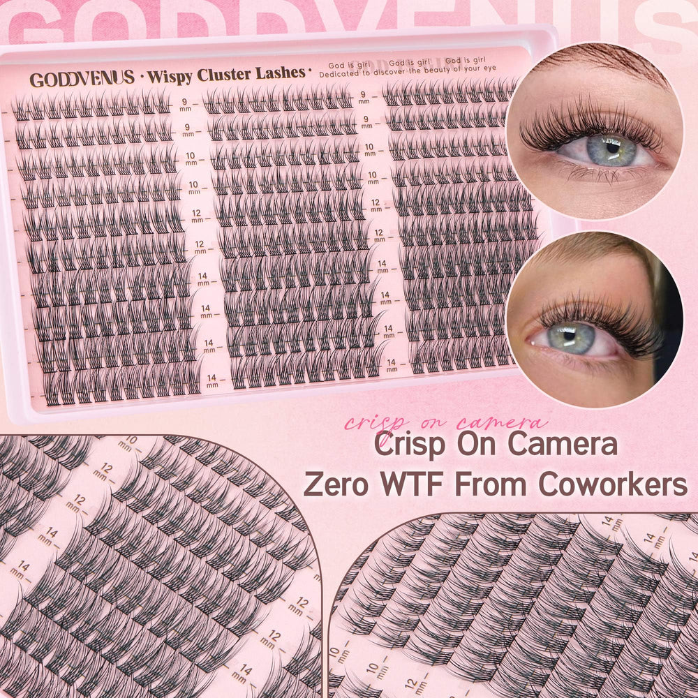 Goddvenus lightweight lash clusters feel feather-light for comfortable wear