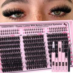 Goddvenus fluffy lash clusters kit packaging shows premium DIY lash kit for effortless at-home styling.